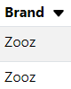 Sort Brand column descending screenshot